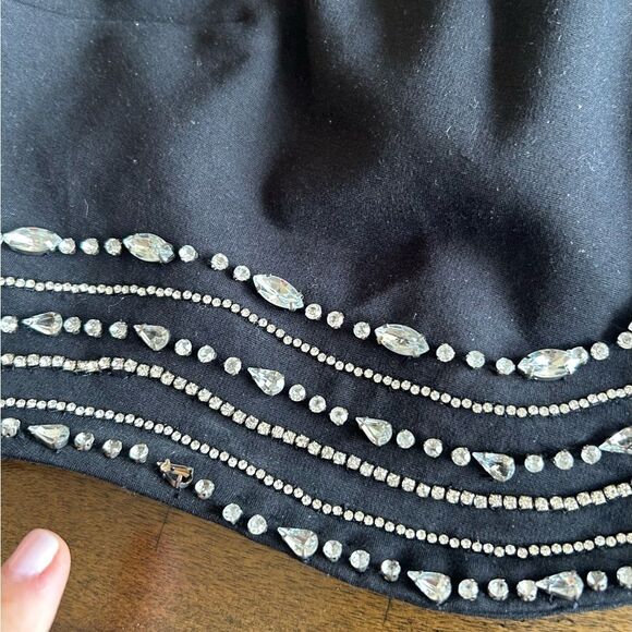 NBD Revolve Bruna Rhinestone Embellished Crop Top in Black Size Medium 198.00 - Picture 10 of 16